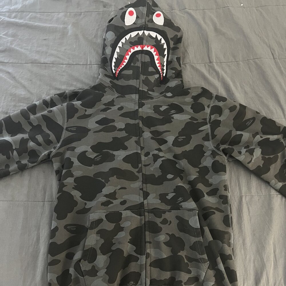 Bape Full-Zip Hoodie “Grey”
